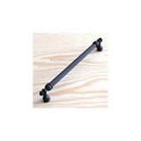 Mey İthalat 10 Adet Şah Kulp Mobilya Mutfak Dolabı Çekmece Dolap Kulpları Kapak Kulpu Kulbu Siyah 192 mm Metal
