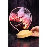 Mey İthalat 100. Yıl Hediyesi Atatürk Görselli Hediye, Atatürk Imzası ve Türk Bayrağı Hediyesi LED Lamba, Mustafa Kemal Atatürk Fotoğralı Hediye