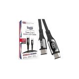 Mey İthalat 100W Type-C To Type-C Dijital LED Ekranlı Göstergeli Hızlı Şarj Kablosu E-Mark Çipli, Dayanıklı Örgülü, 1.2m, Usb-C Pd 3.0, iPhone 15 16,17 Xiaomi Telefon, Macbook Tablet ile Uyumlu