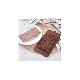 Mey İthalat 106- Siliko World Silikon Çikolata Bar Kalıpları, Ev Yapımı Çikolata Protein ve Enerji Bar Kalıpları, Kahverengi