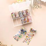Mey İthalat 10LU Tırnak Süsleme Folyosu Çizgi Karakter Dizayn Nail Art Transfer Folyo