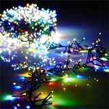 Mey İthalat® 10M 100 Led Pilli 2 Kademeli Rgb Işık Siyah Kablo