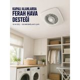 Mey İthalat® 120 Mm Dekoratif Aspiratör 16 W 180 M³/H Banyo Mutfak Ve Wc Havalandırma Fanı