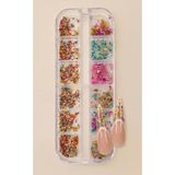 Mey İthalat 12LI Ince Küçük Boy Kuru Çiçek Tırnak Süsleme Nail Art Çiçek WN-519