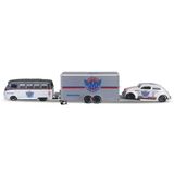 Mey İthalat® 1/64 Design Seri Yarış Takımı Römork Ve Araç Set