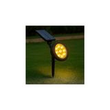 Mey İthalat 18W Güneş Enerjili Bahçe Armatürü – 9 LED 3200K Günışığı, IP65 Su Geçirmez Solar Spot Lamba, 200 Lümen, Kazıklı Veya Duvara Montaj, Açılı Aydınlatma