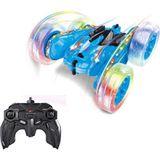 Mey İthalat 2.4 Ghz Uzaktan Kumandalı Full Fonksiyon Şarjlı LED Işıklı 4x4 Buhar Duman Atan Akrobat Araba (Mavi)