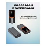 Mey İthalat® 20000 mAh Powerbank Çok Kablolu, Dijital Göstergeli, Yüksek Hızlı Şarj Cihazı