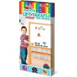 Mey İthalat® 2195 Ayaklı Çift Taraflı Manyetik Ahşap Yazı Tahtası