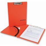 Mey İthalat 2k Kapaklı Sekreterlik A4 Pvc Double Color 100 Yaprak Kapasiteli Clip Board 24X32 Cm. Turuncu/kahve