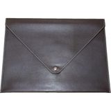 Mey İthalat 2k Pu Deri A4 Dosya Klasörü Belge Tutucu Su Geçirmez Portföy Zarf Dosya Klasör Kılıf Çıtçıtlı Dosya 25,5X33,5 cm -Kahverengi
