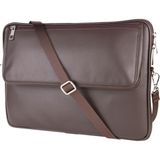 Mey İthalat 2k S.deri Laptop Çantası,tablet Çantası,13.3'' Inç,vegan,omuz ve Valiz Askılı,aksesuar ve Evrak Cepli,24 * 34 * 2 Cm.,kahverengi