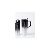 Mey İthalat 2’li Matara ve Pipetli Mug Bardak Seti – 900 ml Spor Suluk + 1500 ml Pipetli Termal Mug Bardak, Günlük Kullanım Için Içecek Seti