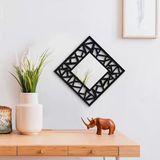 Mey Ithalat® 2'li Set Kırılmaz Pleksi Dekoratif Duvar Aynası - 22.5X22.5 cm Geometrik Çerçeve - Renkli - 22,5 x 22,5 cm