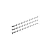Mey İthalat (3 Adet) Alüminyum Silindir Yuvarlak Metal Oklava 49 cm Mutfak Börek Hamur Un Yufka Açma Krom Renk