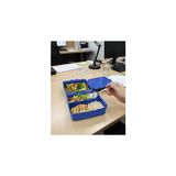 Mey İthalat 3 Bölmeli Lunch Box, Ofis ve Piknik Kullanımına Uygun Şık Saklama Kabı, Turuncu (Yeşil)