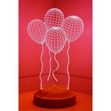 Mey İthalat 3 Boyutlu 3D Görünümlü Balon LED Lamba