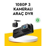 Mey İthalat® 3 Kameralı Araç İçi Dvr Kayıt Cihazı Ön İç Arka Kamera Full Hd
