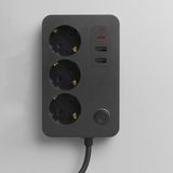 Mey İthalat 3 Prizli 3 USB Girişli Çocuk Akım Korumalı Topraklı Golyat Grup Şarj Fiş Priz 2 Metre Uzatma Kablosu