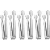 Mey İthalat 304 Çelik 6 Adet Mini Silver 11 Cm. Buz ve Şeker Maşası CIN624BY-6