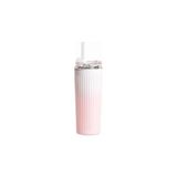 Mey İthalat 304 L Çelik 500 Ml. Pembe Beyaz Degrade Pipetli El Termos Mug CIN913PM