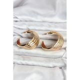 Mey İthalat® 316L Çelik Gold Renk Yarım Halka Model Kadın Küpe