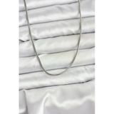 Mey İthalat® 316L Çelik Zincir Gümüş Renk 60 Cm Yılan Zincir Kadın Kolye