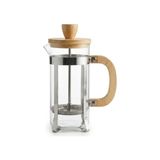 Mey İthalat 350 ml French Press Kahve ve Bitki Çayı Demliği, Paslanmaz Çelik Iç Yapı, Akasya Veya Bambu Ahşap Detay Seçenekleri, Lüks Borosilikat Cam Tasarım, Bambu Kulp - Çok Renkli