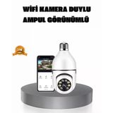 Mey İthalat® 360° Akıllı Güvenlik Kamerası – Duya Takılabilir, Wi-Fi Bağlantılı, Hareket Sensörlü