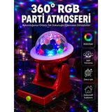 Mey İthalat® 360° Rgb Led Disco Işığı Ayarlanabilir Başlıklı Güneş Enerjili Projektör Lamba