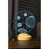 Mey İthalat 3D 3 Boyutlu Uzay Temalı LED Lamba