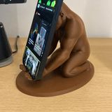 Mey Ithalat® 3D Baskı Goril Telefon Tutucu - Kaslı Goril Masaüstü Telefon Standı-Kahverengi