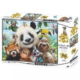 Mey İthalat® 3D - Hayvanat Bahçesi Selfie 500 Parça Yetişkin Puzzle