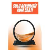 Mey İthalat® 3D Led Işıklı Kum Saati Gece Lambası Hareketli Sulu Kum Saati Orta Boy