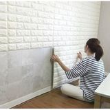 Mey İthalat® 3D Tuğla Desenli Kendinden Yapışkanlı Duvar Paneli 58X38 Cm