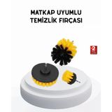 Mey İthalat® 3’Lü Matkap Temizlik Fırçası Seti – Banyo, Mutfak Araç Jantı İçin Etkili