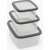 Mey İthalat 3’lü Sızdırmaz Saklama Kabı Seti | 1600ML + 2800ML + 4600ML | Şeffaf Plastik Yemek Kabı | Gıda Saklama & Mutfak Organizer Kutusu | Mikrodalga ve Buzdolabı Uyumlu