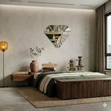 Mey İthalat® 40X40 Cm Elmas Formlu Kırılmaz Pleksi Ayna - Geometrik Duvar Dekoru