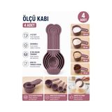 Mey İthalat 4'lü Ölçü Kabı Seti – Iç Içe Geçen Pratik Mutfak Ölçü Kaşığı Seti | 15-125 ml Ölçü Seçenekleri, Dayanıklı Yapı, Gıdaya Uygun Malzeme, Kolay Saklama Tasarımı, Pratik Dökme Ucu - Çok Renkli