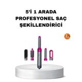 Mey İthalat® 5 İ 1 Arada Saç Şekillendirme Seti Negatif İyon Teknolojili Ve Hızlı Kurutmalı