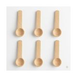 Mey İthalat 6 Adet Mini Ahşap Baharat Kaşığı Seti - Doğal Kayın Ağacı Yuvarlak Uçlu Baharatlık Kaşığı, Tuz, Şeker Ölçeği - 7 cm Küçük Dekoratif Tahta Kaşık