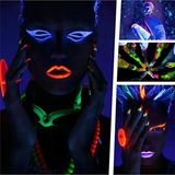 Mey İthalat® 6 Lı Neon Boya - Uv Işıkta Parlayan Makyaj Seti