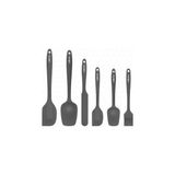 Mey İthalat 6 Parça Gri Silikon Spatula Seti, Isıya Dayanıklı ve Yapışmaz