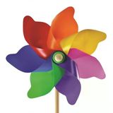 Mey İthalat® 7 Kanat 30 Cm Gök Kuşağı Rüzgar Gülü