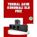 Mey İthalat® 7 Portlu Çoklu Priz Usb Ve Type-C Girişli Akıllı Güç Ünitesi