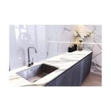 Mey İthalat 70 cm x 5 Metre Kaplama White Carrara Marble Stickerart Tezgah Üstü Fayans Kaplama Folyosu Mutfak Tezgahı - 10 cm