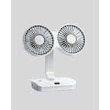Mey Ithalat® 720° Döner Çift Taraflı Masaüstü Vantilatör – USB Şarjlı Sessiz Fan - Renkli