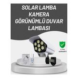 Mey İthalat® 77 LED'li Güneş Enerjili Güvenlik Lambası ve Kukla Kamera – Hareket Sensörlü, 2400mAh P
