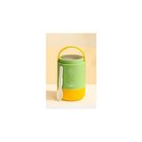 Mey İthalat 900 ml Sızdırmaz 3 Kaseli Paslanmaz Çelik Kaşıklı Bento Lunch Box Yeni Nesil Sefer Tası -FFLBO1266