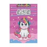 Mey İthalat A4 21 x 29.7 cm 4 8 25 Anniversaire Fille Ans Motifs Avec Le Pr Nom Grand Format Asia Livre De Coloriage Personnalis Pour Licorne Cadeau D - Çok Renkli - Standart - Otomatik